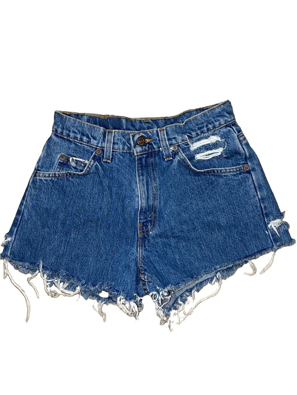 Levi’s 569 Big & Straight Blue Cut-Off Denim Shorts Pockets W28 L31